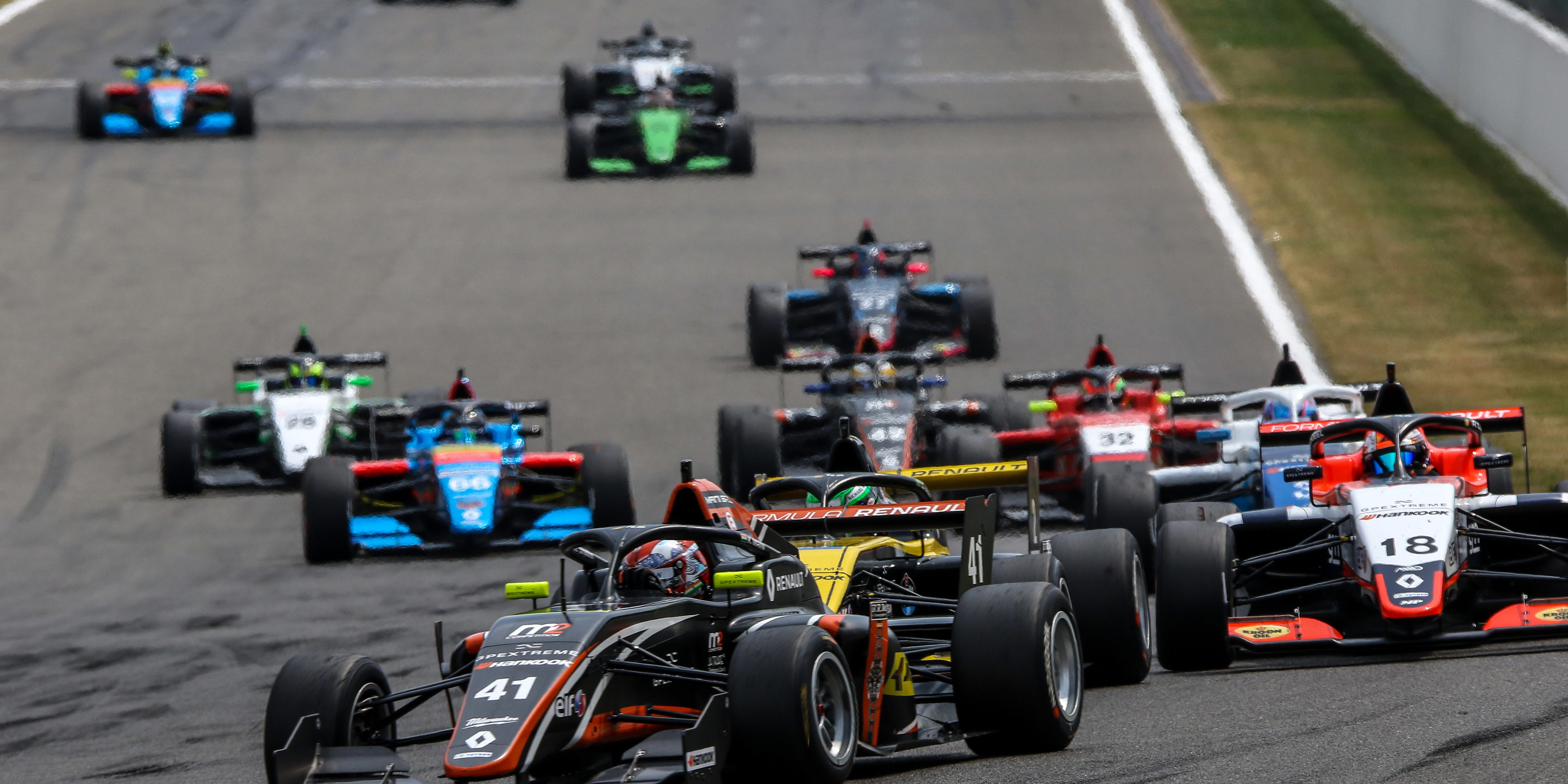 Kush Maini Spa Francorchamps Callan O'Keeffe M2 Competition Formula Renault Eurocup